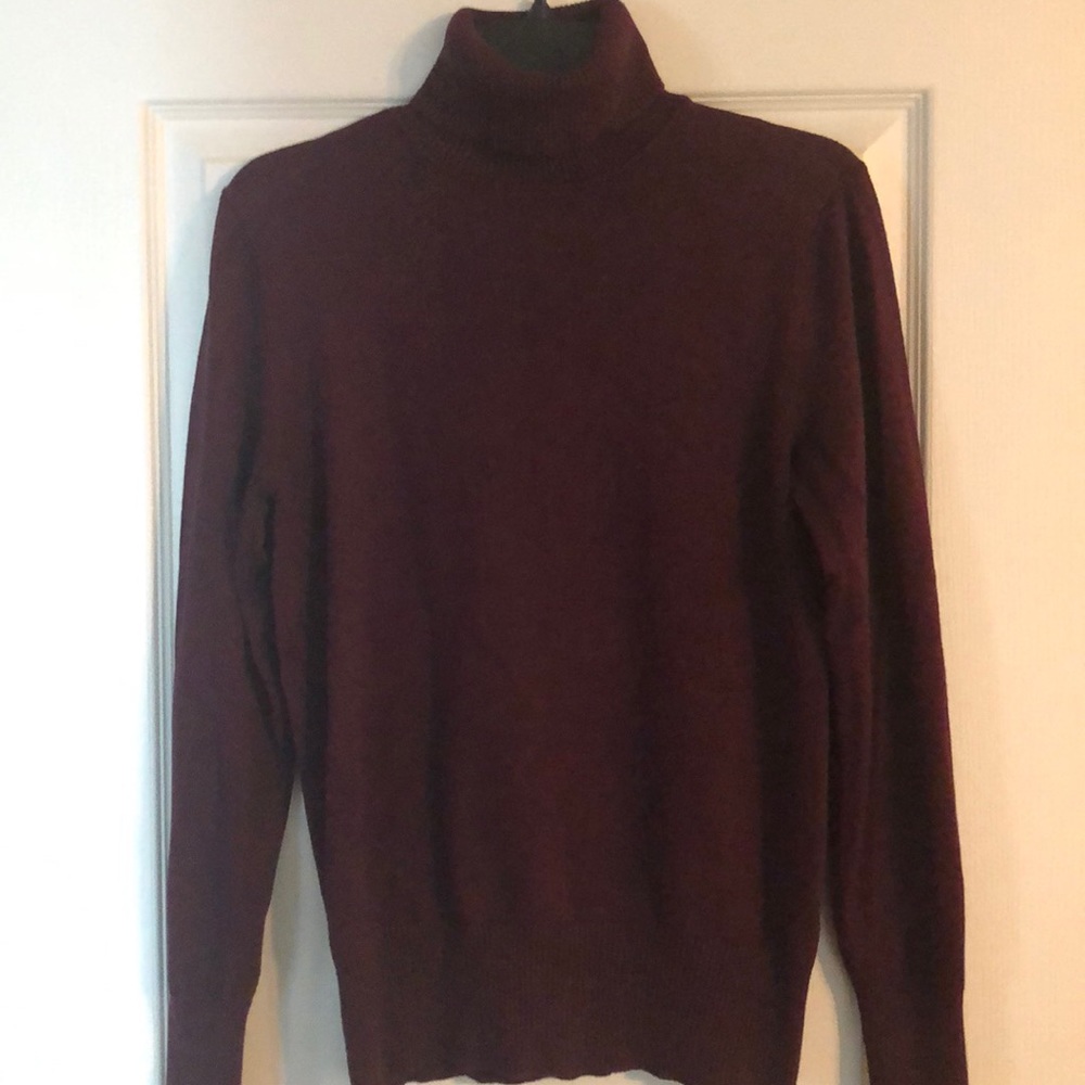 Burgundy turtle neck sweater